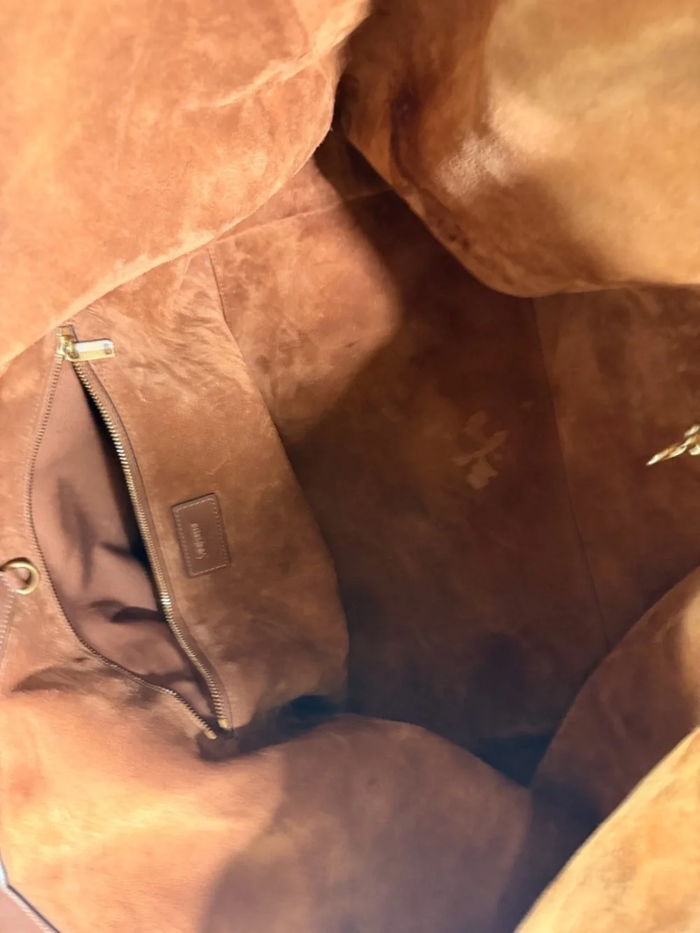 Saint Laurent Cognac Leather Tote with Top Handles - Picture 7 of 10